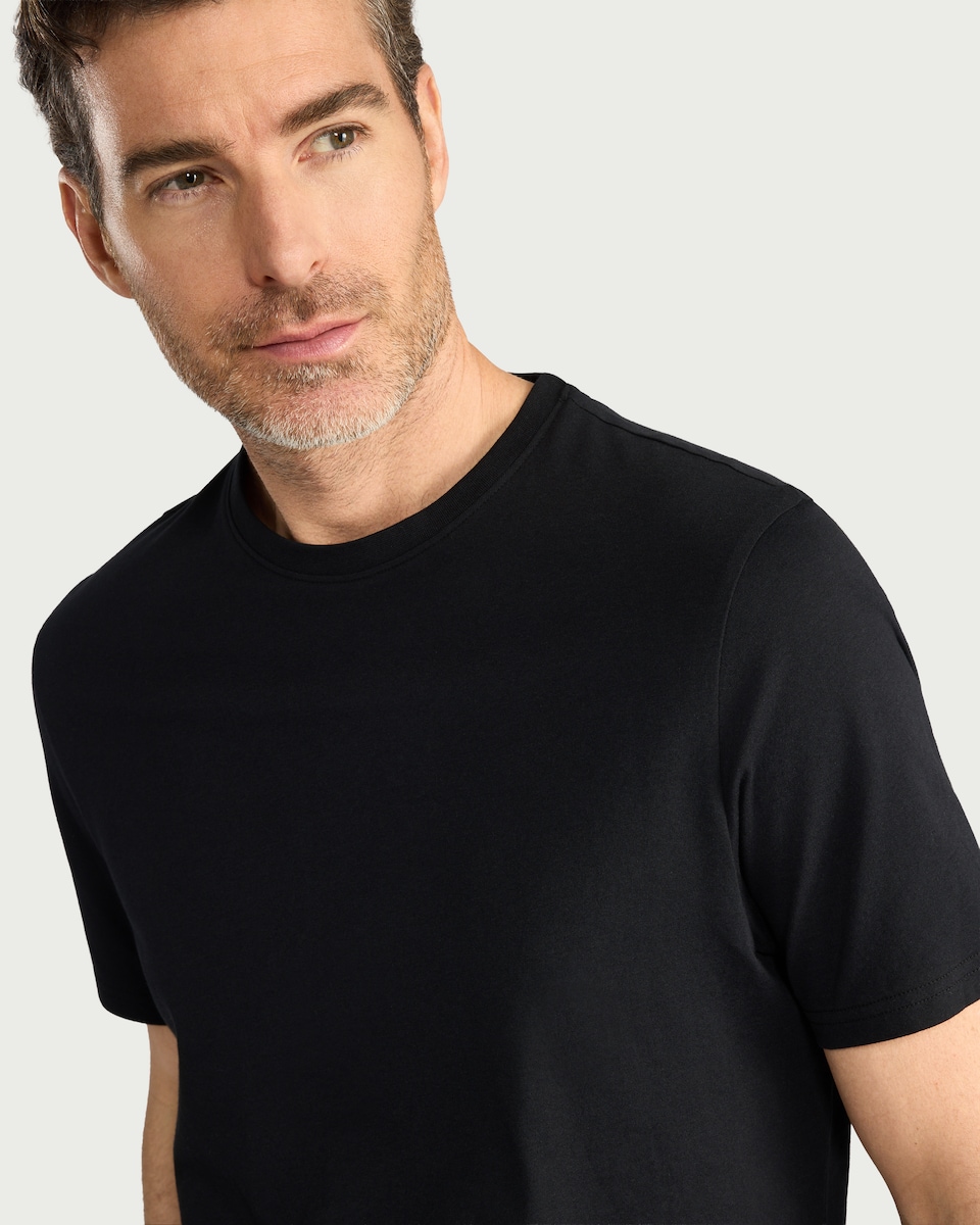 image 1 of F&F Pure Cotton T-Shirt in Black