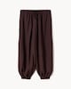 image 6 of F&F Checked Balloon Trousers in Brown