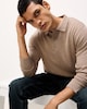 image 1 of F&F Pure Cotton Knitted Polo Jumper in Neutral