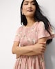 image 2 of F&F Floral Short Sleeved Midi Dress in Pink