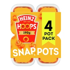 Heinz Spaghetti Hoops Snap Pots In Tomato Sauce 4 X190g