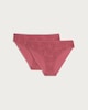 image 4 of F&F 2-Pack Contour Floral Lace High Leg Knickers in Purple