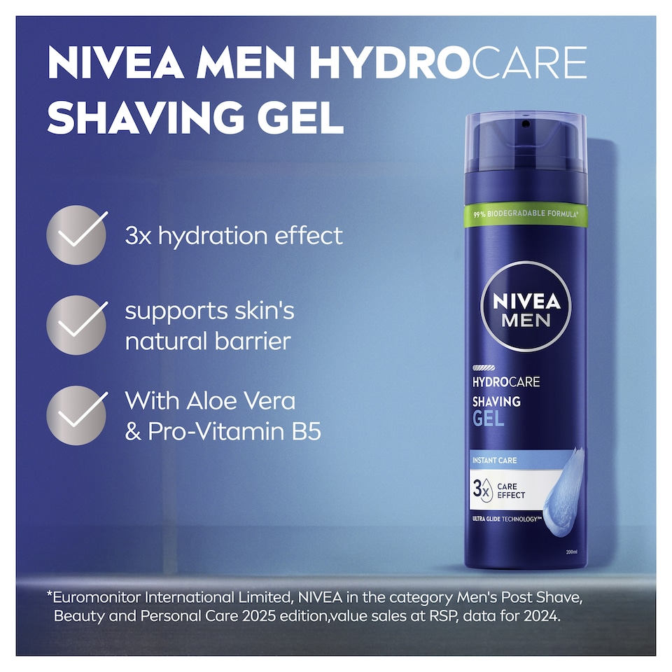 image 1 of NIVEA MEN Protect & Care Moisturising Shaving Gel 200ml