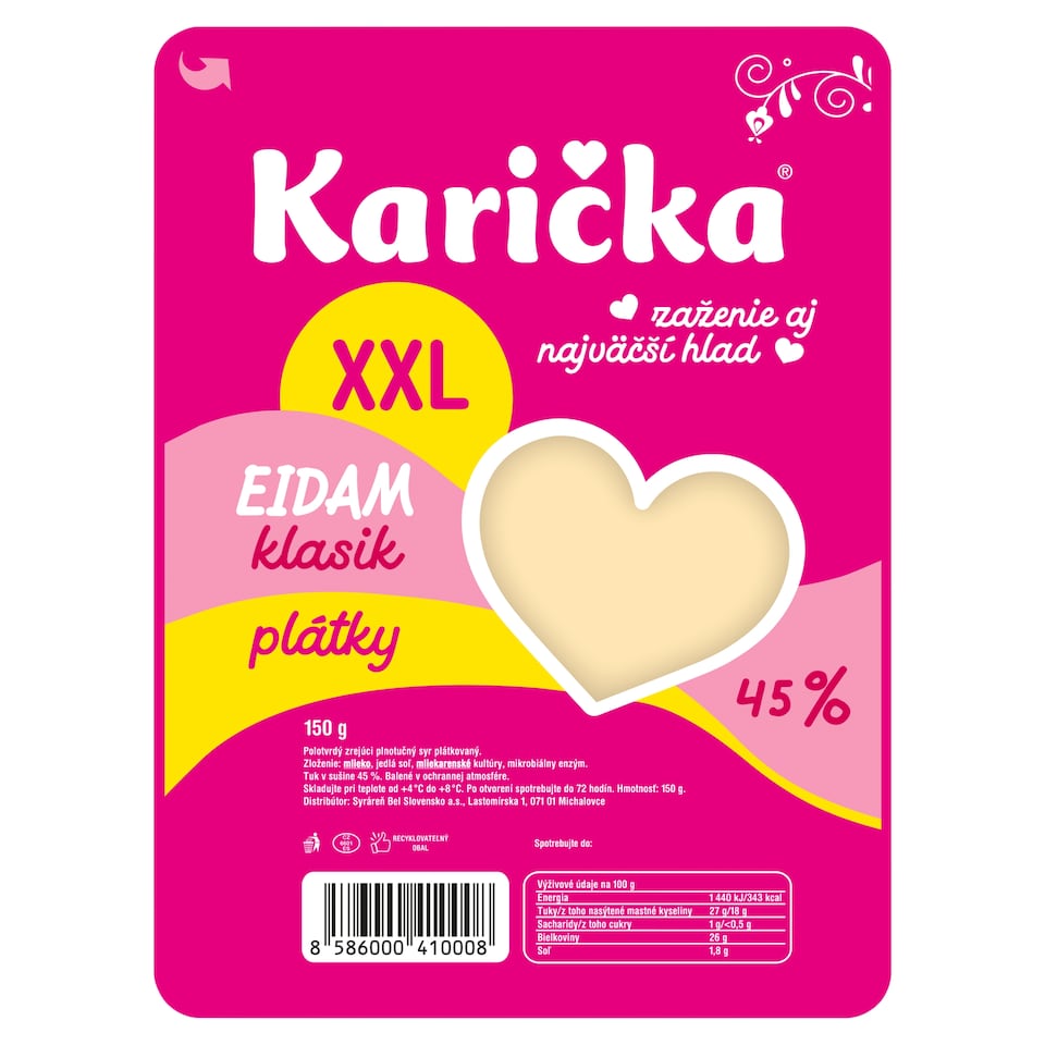Karička Eidam plátky klasik XXL 150 g