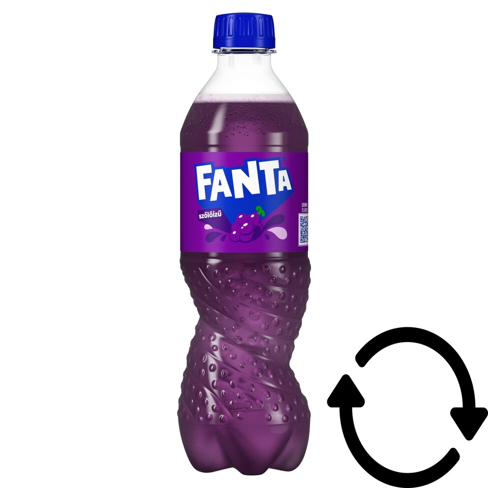 Fanta szőlőízű szénsavas üdítőital cukorral és édesítőszerekkel 500 ml
