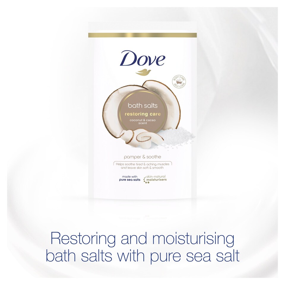 image 1 of Dove Restoring Care Coconut Cacao Bath Salts 900G