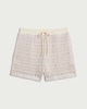 image 4 of F&F Open Knit Drawstring Co-ord Shorts in Cream