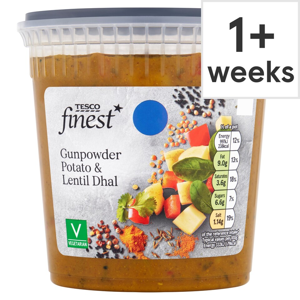 Tesco Finest Gunpowder Potato & Lentil Dhal Soup 600g Tesco Groceries