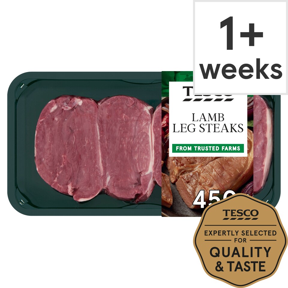 Tesco Lamb Leg Steaks 450G