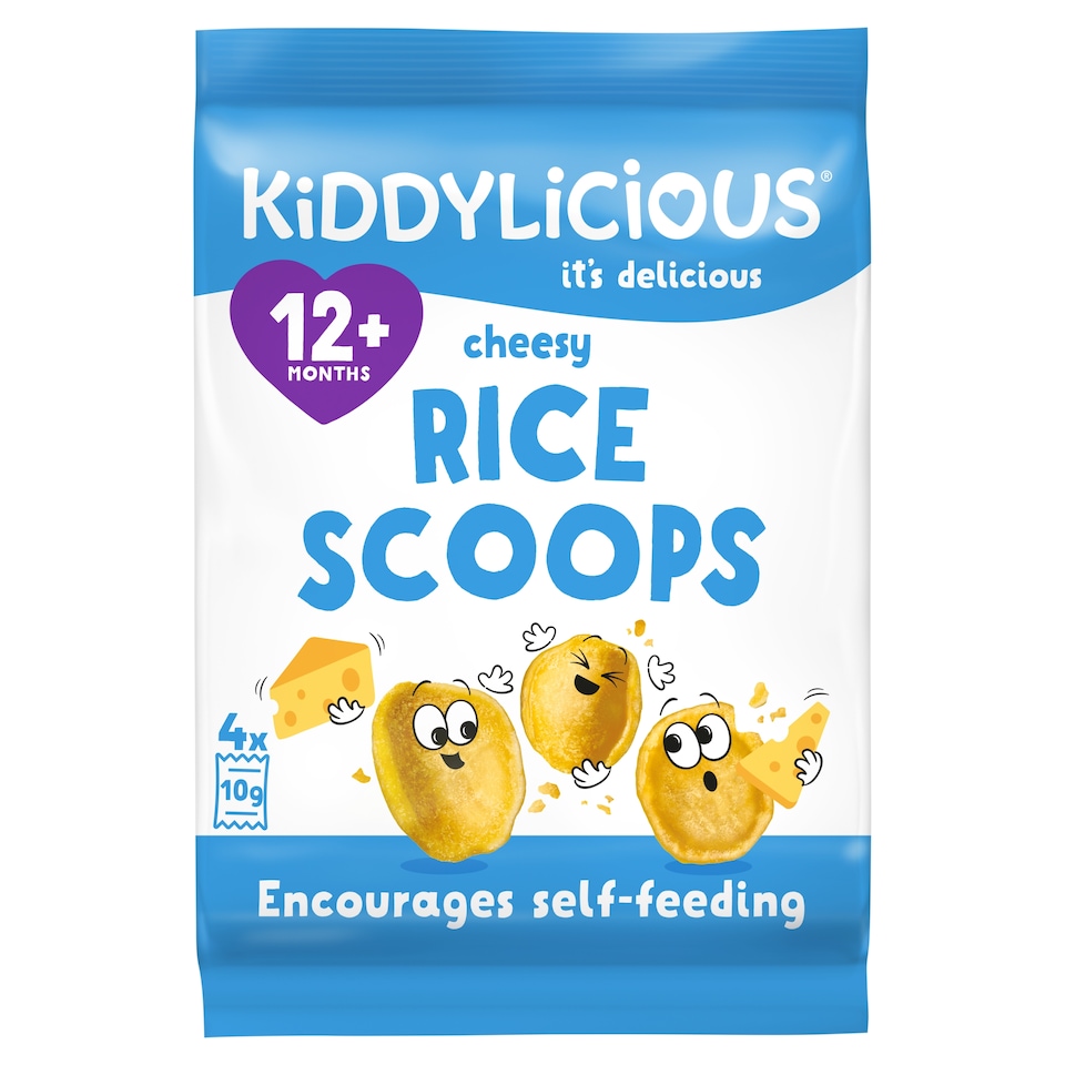 Kiddylicious Rice Scoops Cheesy 4x10g