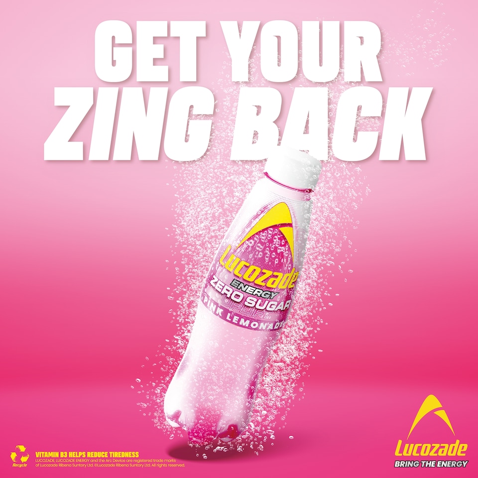 image 1 of Lucozade Energy Zero Pink Lemonade 500Ml