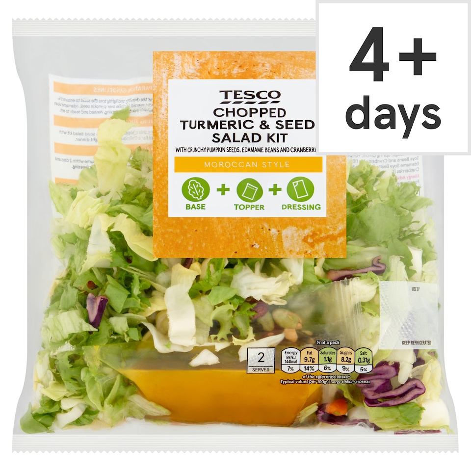 Tesco Chopped Turmeric & Seed Salad Kit 240g
