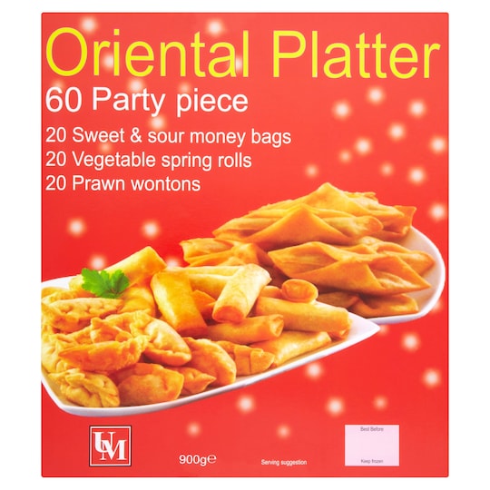 Um Oriental Platter 60 Party Piece 900G Tesco Groceries