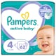 Pampers Active Baby Pelenka, Méret: 4, 62 db Pelenka, 9kg-14kg  1. kép