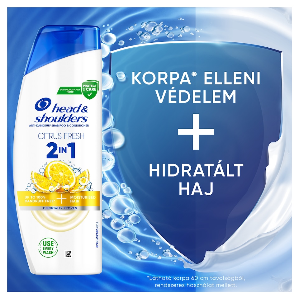 image 1 of Head & Shoulders Citrus Fresh 2in1 Anti Dandruff Shampoo for greasy hair 330ml. Daily use