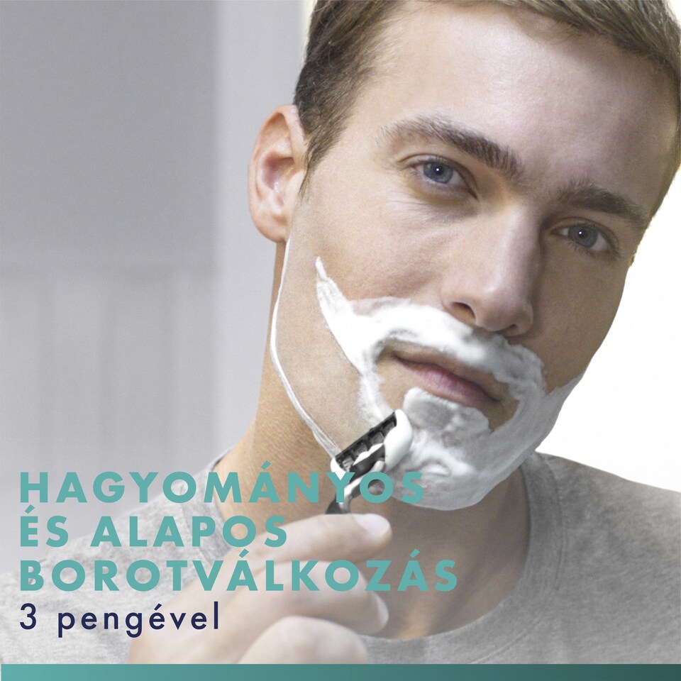Gillette Mach3 Férfi Borotva, 1 db Gillette 3 Pengés Borotva, Gillette Borotvabetétek 1. kép