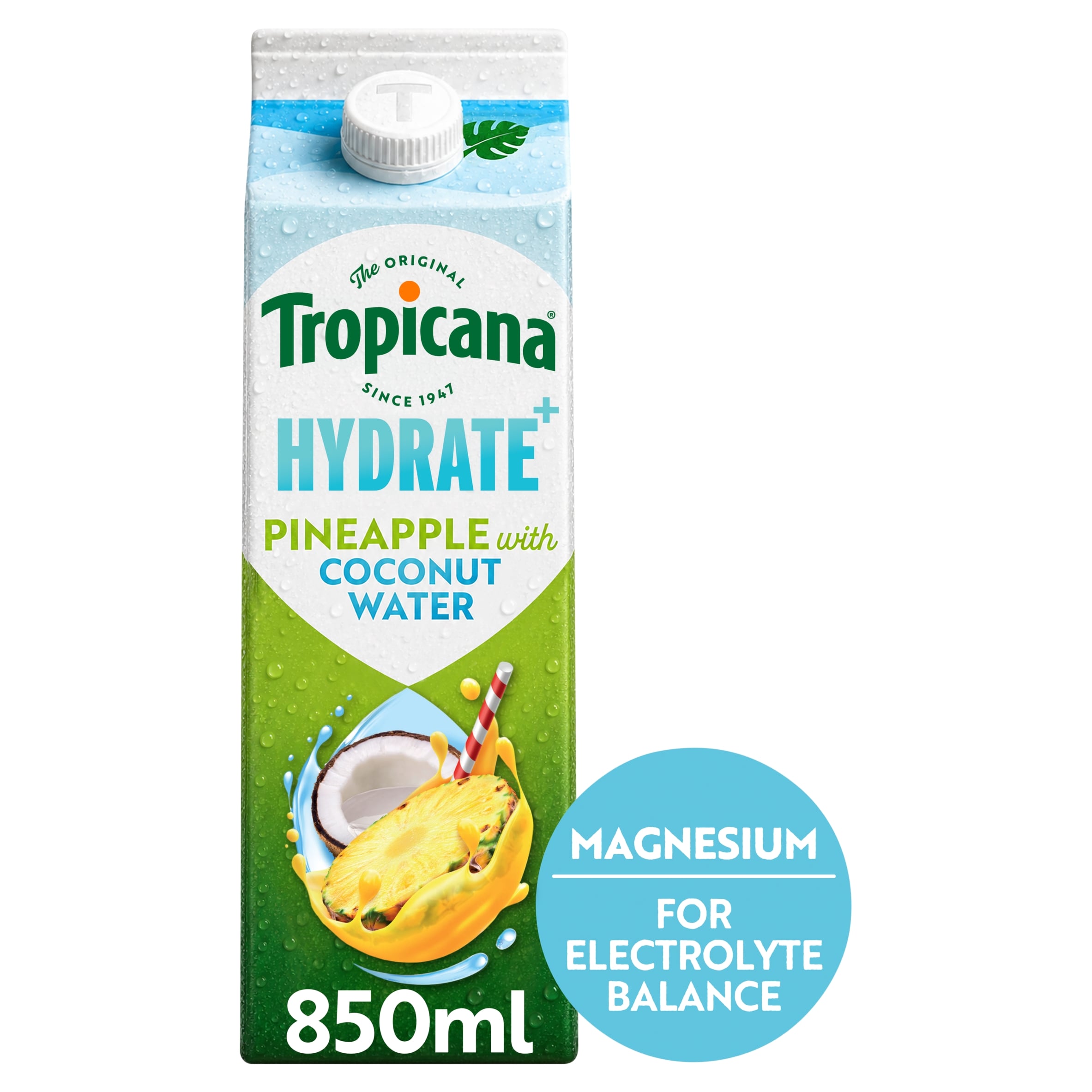 Tropicana Hydrate+ Refreshing Pineapple with Coconut Water 850ml