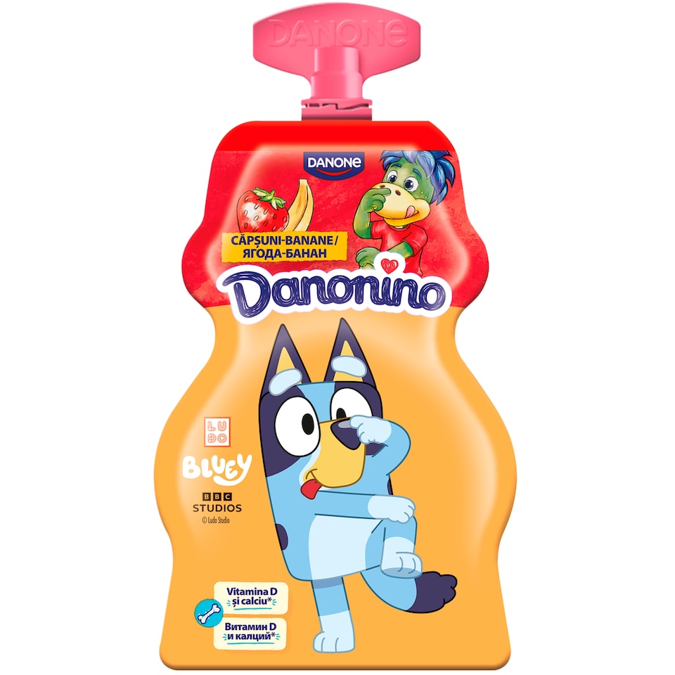 Danone Danonino élőflórás eper-banánízű joghurt hozzáadott kalciummal és D-vitaminnal 70 g