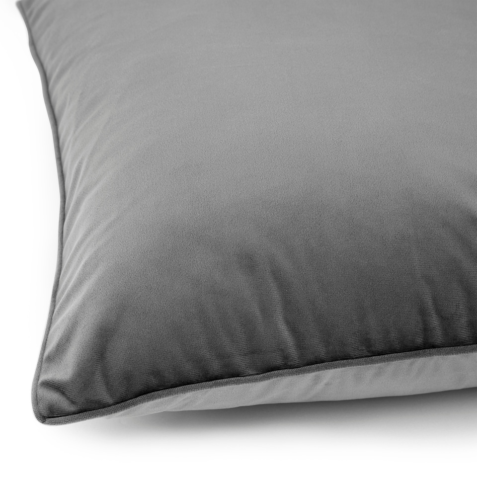 image 1 of Tesco Velour Cushion Charcoal