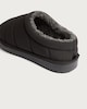 image 3 of F&F Boys Padded Faux Fur Lined Mule Slippers in Black