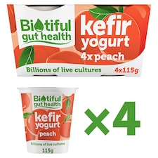Biotiful Gut Health Multipack Kefir Yogurt Peach 115g x 4