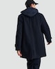 image 3 of F&F Hooded Button Up Overcoat in Navy