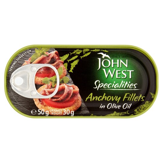 John West Anchovy Fillets In Olive Oil 50G Tesco Groceries