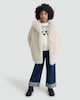 image 1 of F&F Girls Faux Fur Coat in Cream