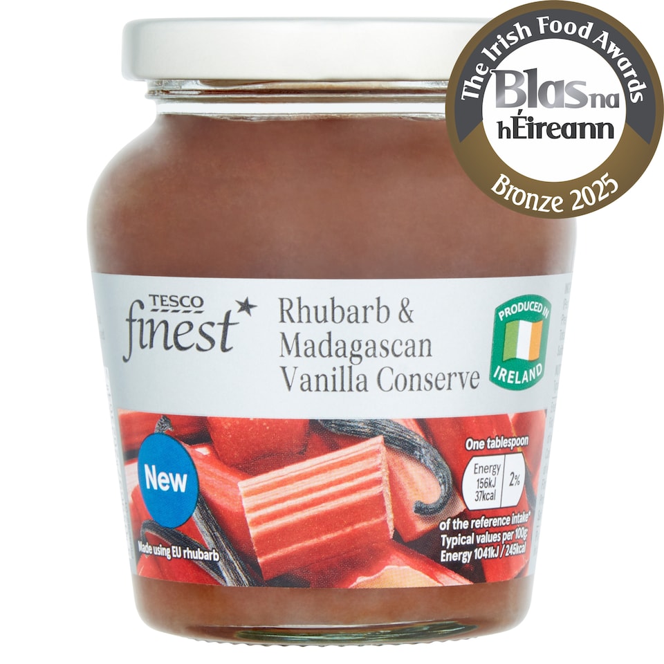 Tesco Finest Rhubarb And Madagascan Vanilla Conserve 320G
