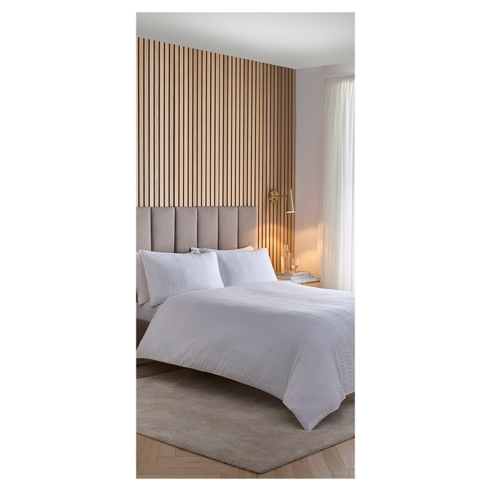 West Park Retreat White Seersucker Duvet Set King