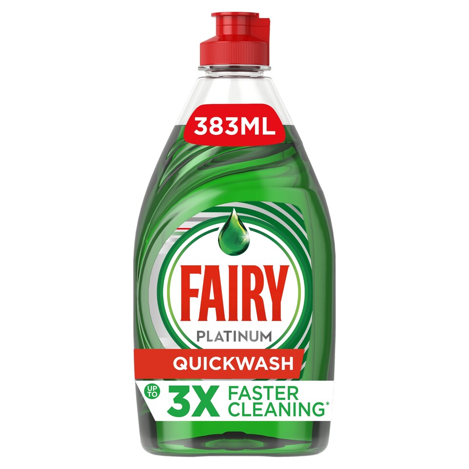 image 1 of Fairy Platinum Quickwash Liquid 383Ml