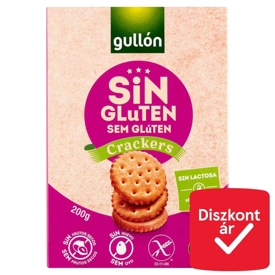Gullón gluténmentes sós keksz 200 g  1. kép