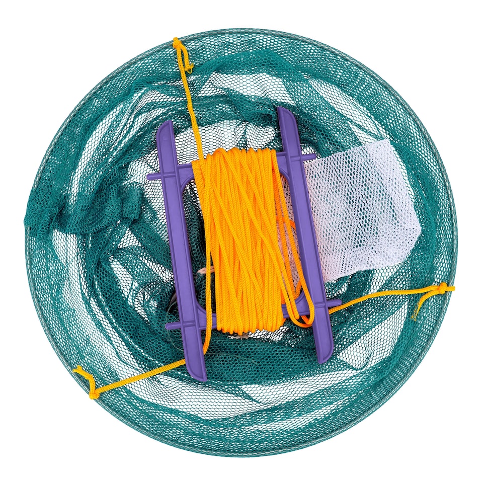 image 1 of Yello Crab Drop Net With Rings And Handle