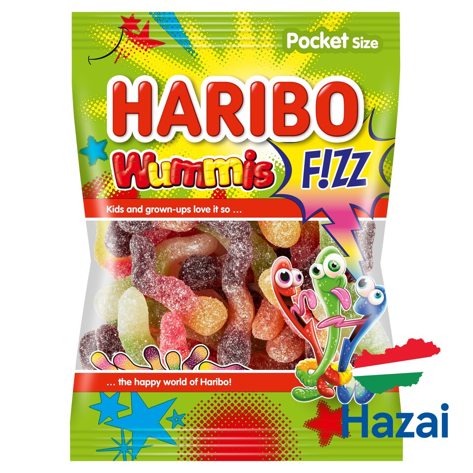 Haribo Wummis F!zz gyümölcsízű gumicukorka 100 g