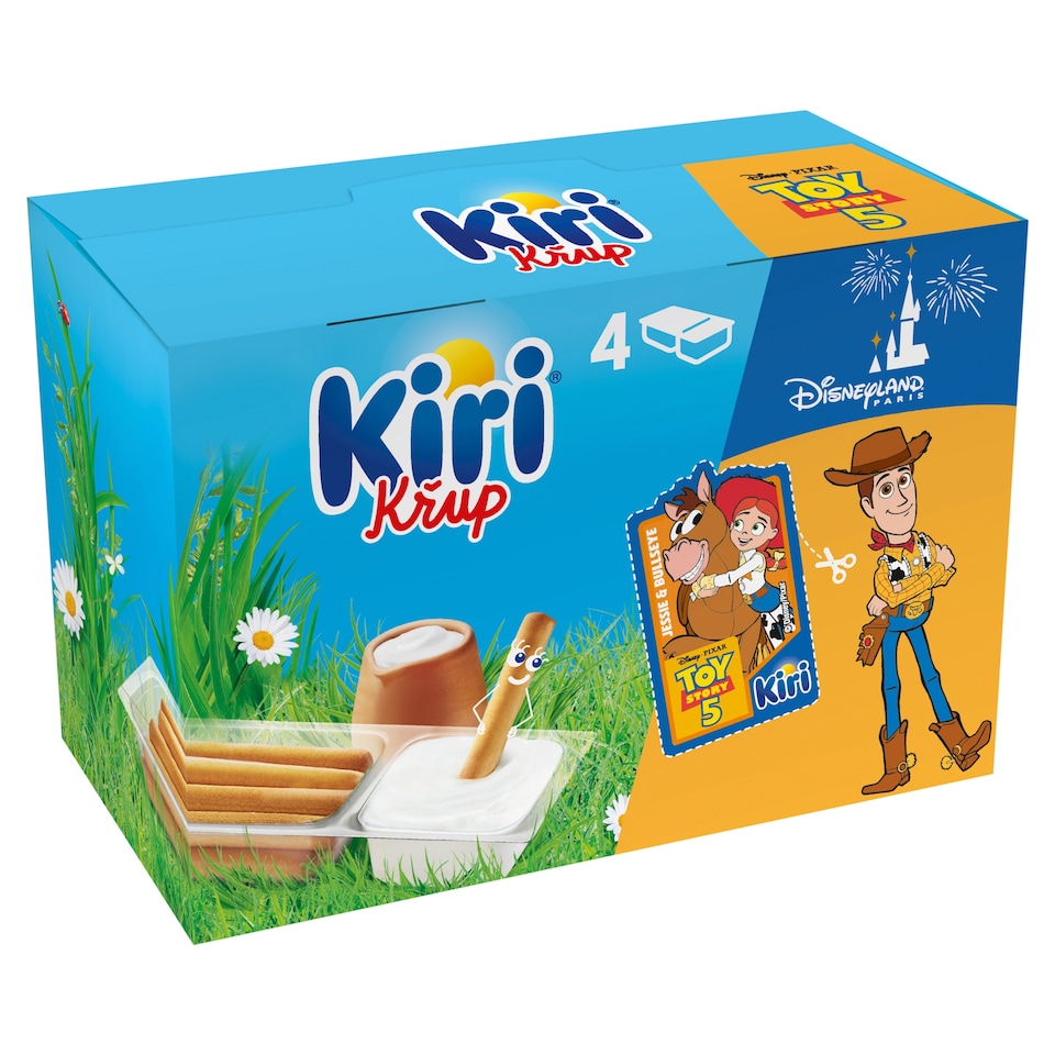 Kiri Křup Roztierateľný tavený syr a trvanlivé tyčinky 4 x 35 g (140 g)