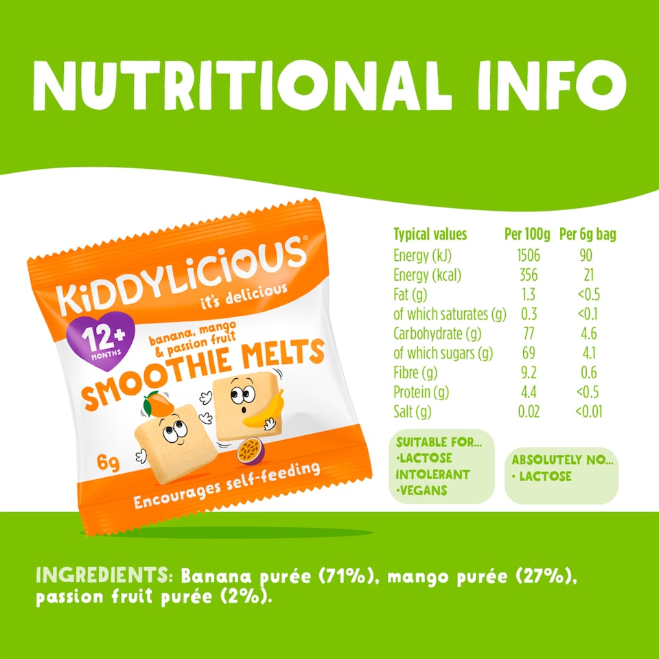 image 1 of Kiddylicious Smoothie Melts Mango 6G