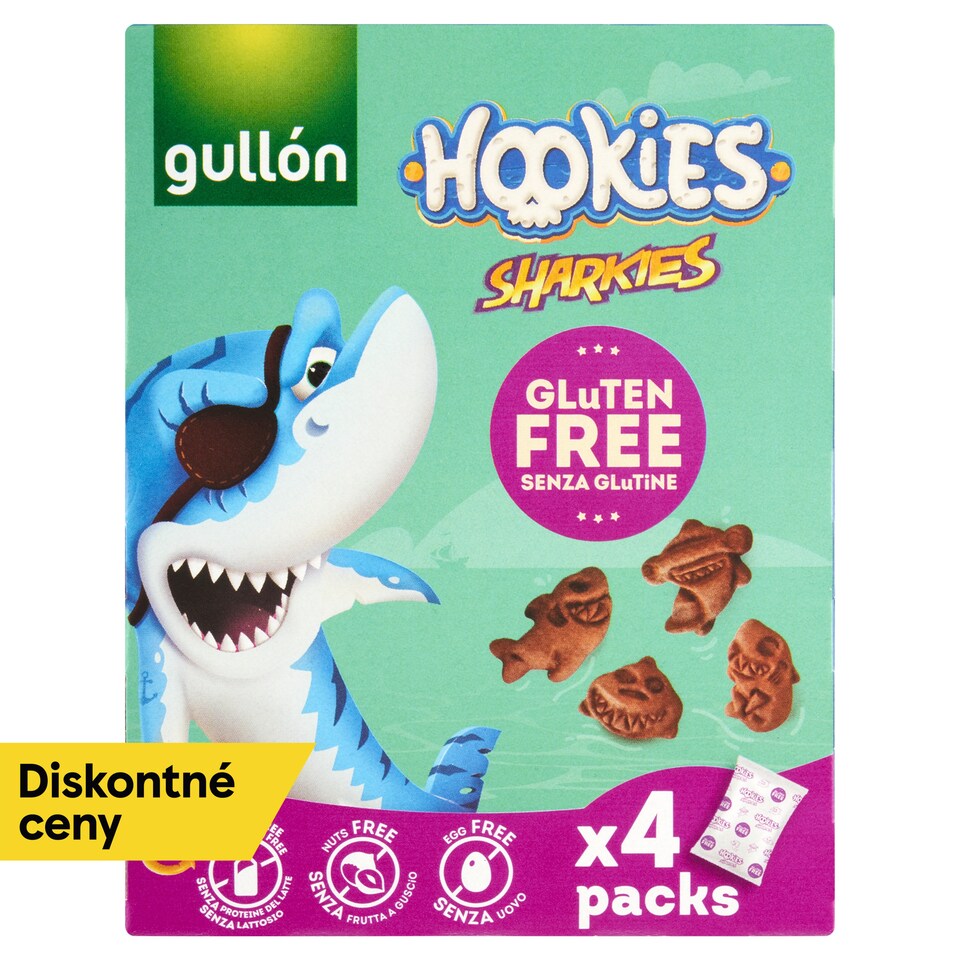 obrázok 1 z Gullón Hookies Sharkies bezgluténové sušienky 4 x 40 g (160 g)