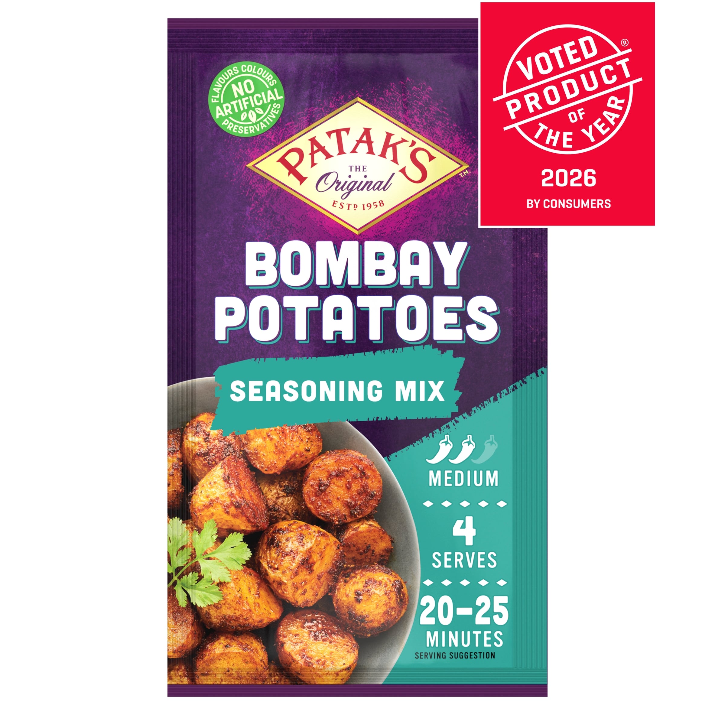 Patak's Indian Bombay Potatoes Spice Mix Seasoning 25g