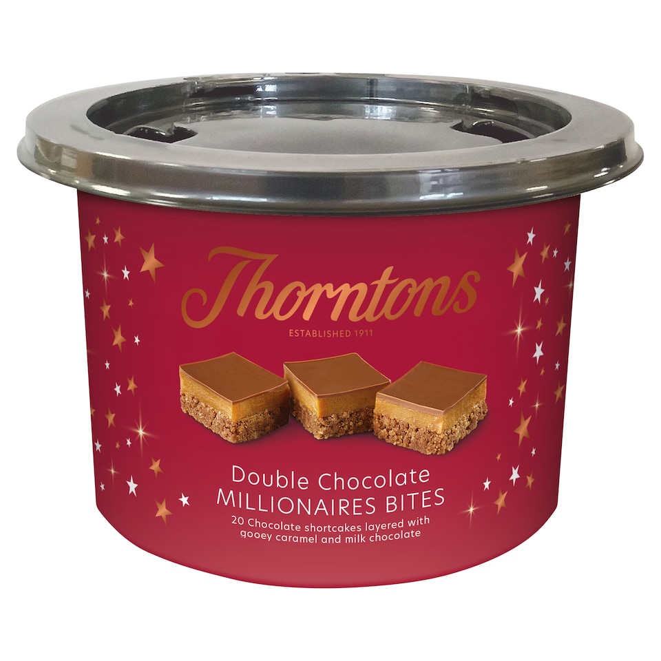Thorntons Double Chocolate Millionaires Bites x 20  Bites 