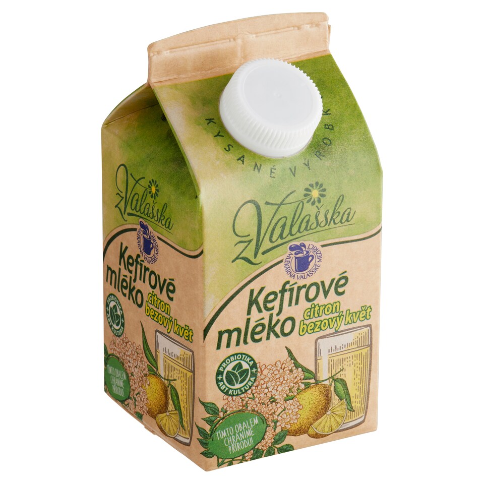 image 1 of Mlékárna Valašské Meziříčí Kefir Milk Lemon and Elderberry 450g