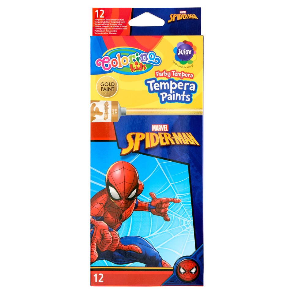 Colorino Kids Marvel Spider-Man Tempera Paints 12 x 12 ml
