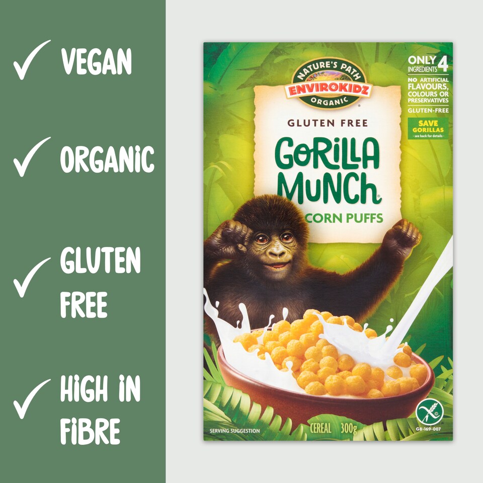 image 1 of Nature's Path Gorilla Munch Corn Puffs 284G