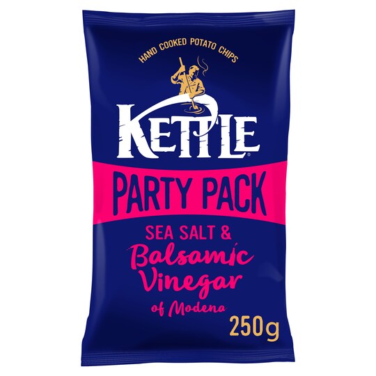 Kettle Chips Sea Salt & Balsamic Vinegar Party Pack 250G Tesco Groceries