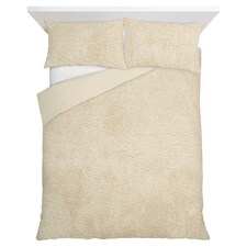 F&F Home Bedding Natural Faux Fur Duvet Set King