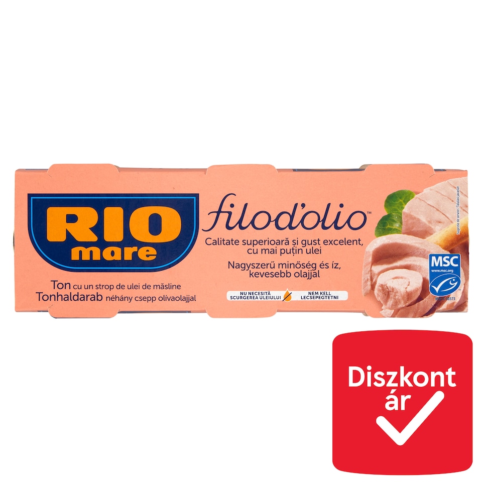 Rio Mare Filodolio tonhaldarab olívaolajban 3 x 65 g
