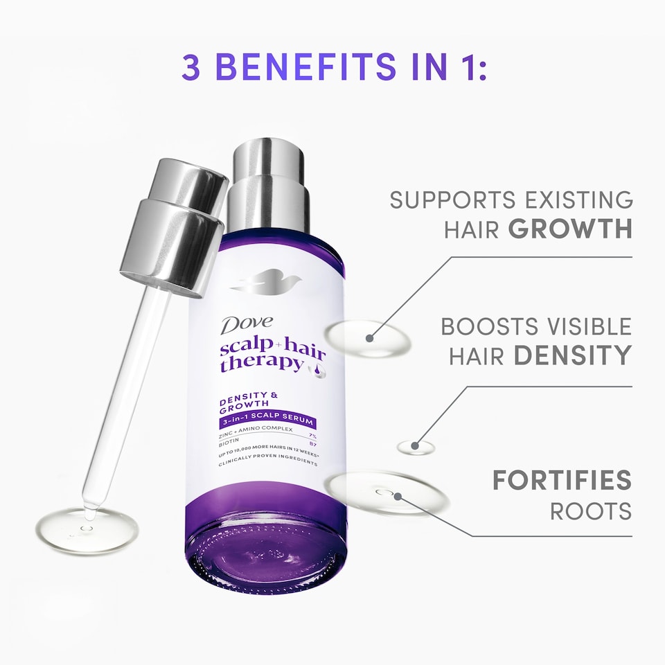 image 1 of Dove Scalp Hair Therapy Density & Growth Scalp Serum 45ml
