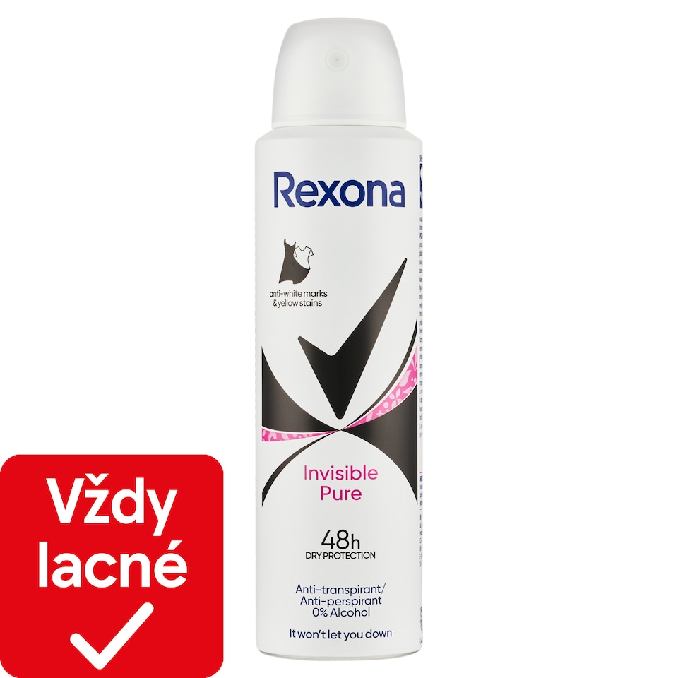 obrázok 1 z Rexona Invisible Pure Antiperspirant sprej 150 ml