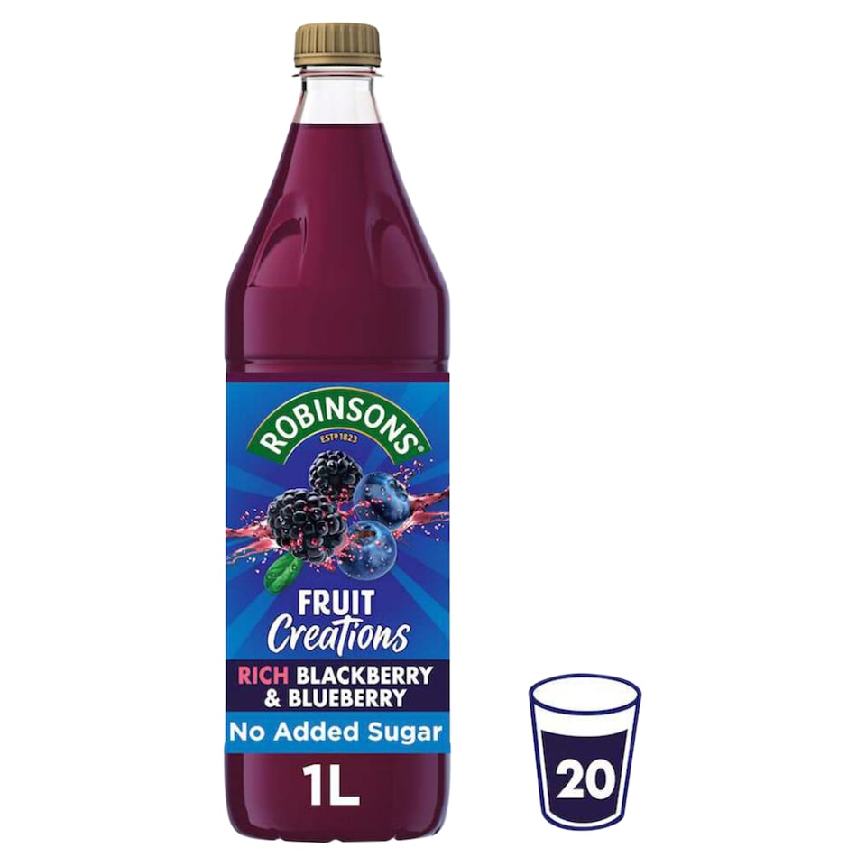 image 1 of Robinsons Fruit Creations Blackberry & Blueberry Squash 1L