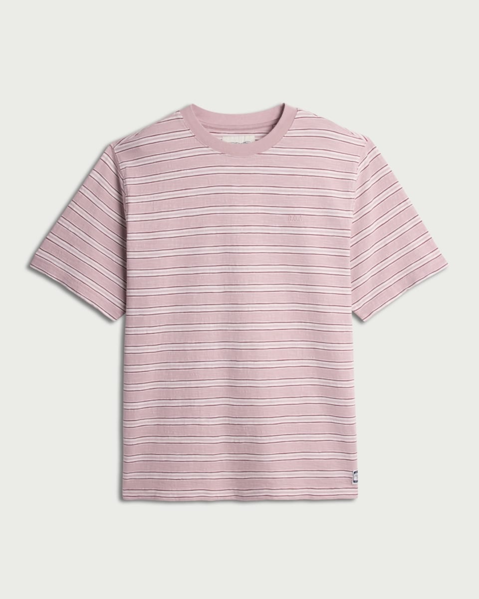 image 1 of RDA Pure Cotton Striped T-Shirt in Lilac