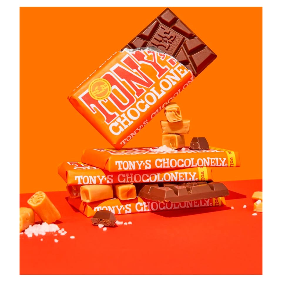 image 1 of Tony's Chocolonely Milk Chocolate Caramel Sea Salt 180G